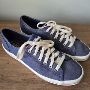 EUC KEDS DREAM FOAM SHIMMER DENIM SNEAKER WOMENS 9
